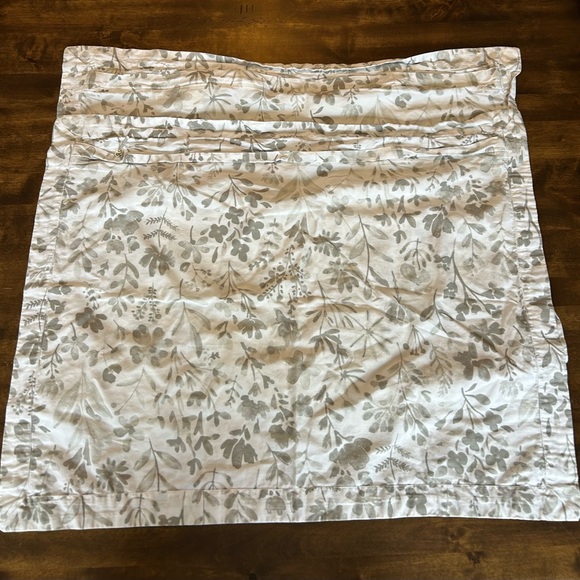 Boll & Branch Signature Botanical Duvet Set Pewter Full/Queen Flat Sheet Covers - Picture 4 of 12